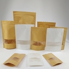 Le bustine di tè su ordinazione del commestibile della stampa che imballano la chiusura lampo Doypack vedono attraverso i sacchi di carta con il logo
