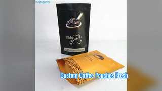 Buste di caffè personalizzate con chiusura a zip, busta stand up da 250 g, 500 g, 1 kg