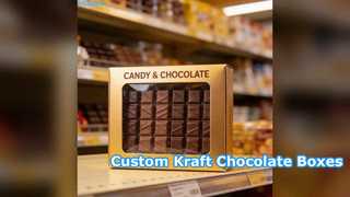 Scatole di cioccolatini Kraft personalizzate con finestra