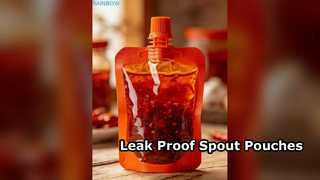 Confezione con busta con beccuccio per cosmetici e bevande