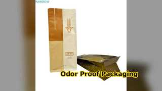 Confezione di snack al caffè con busta a prova di odore