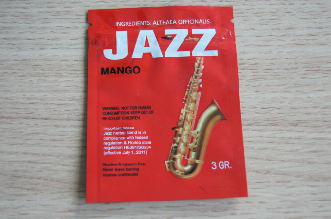 incenso di erbe dei potpourri rossi di JAZZ 3g che imballa con la tacca strappo/della chiusura lampo