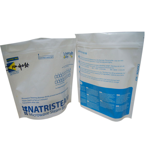 Microonde cibo Stand Up sacchetto, trasparente alta temperatura retort sacchetti