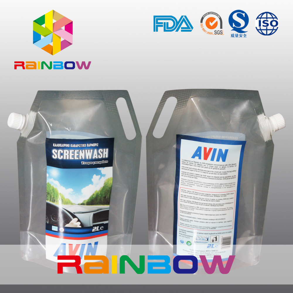 Argenteo stia i sacchetti su gettati in pieno stampati con la maniglia/etichetta