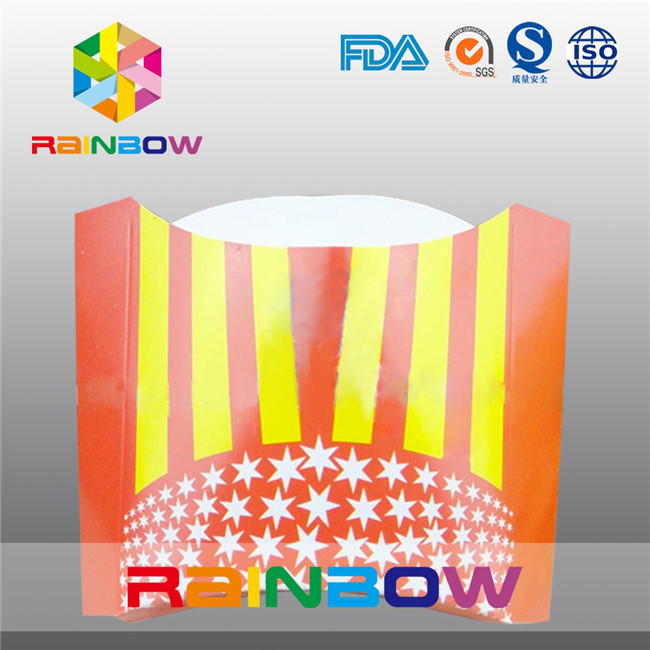 Contenitore d'imballaggio piegante eliminabile di carta per le patate fritte che imballano scatola