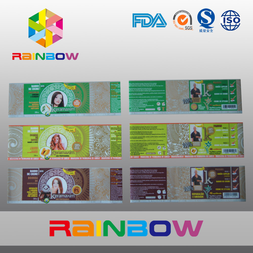 Etichette della manica di strizzacervelli di calore del PVC per le bottiglie della bevanda che imballano in rotolo