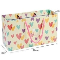 Stampa del sacchetto della spesa adorabile piano della ragazza dei sacchi di carta su misura Kraft della maniglia con cuore