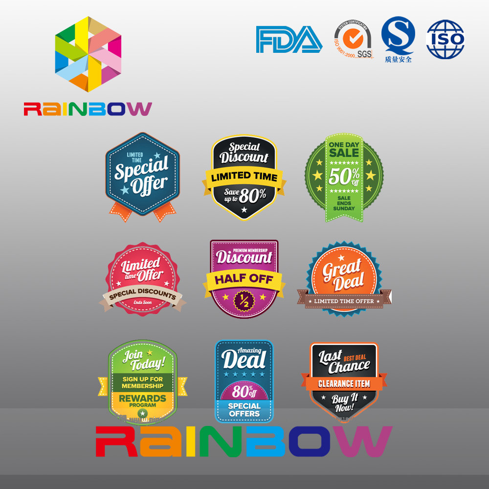 Etichetta di carta della carta dell'autoadesivo del magnete, etichetta irregolare del vino della matrice per serigrafia per alimento salutare