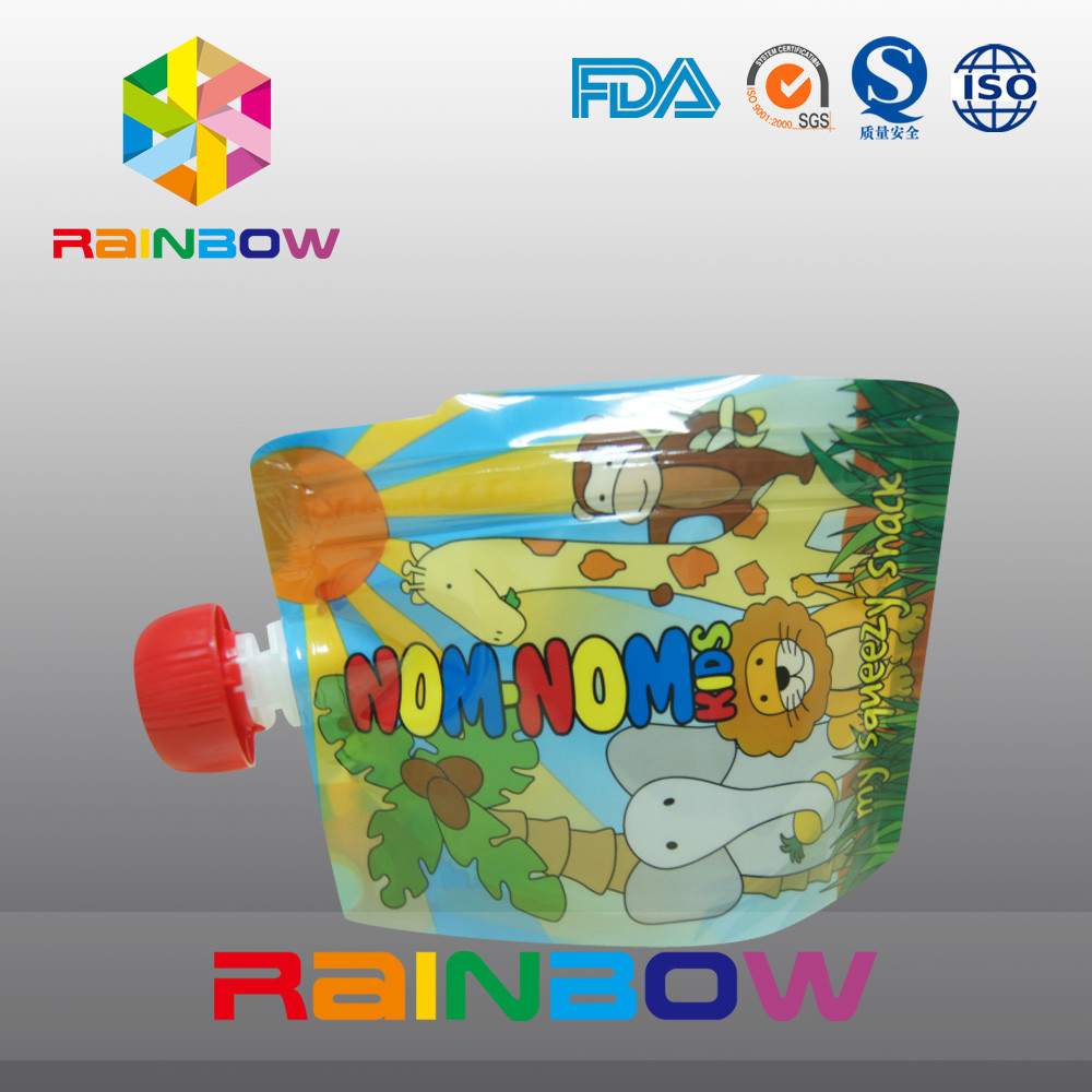 Colorfully stampato Zippered intorno al sacchetto del becco che imballa per il succo/bevanda