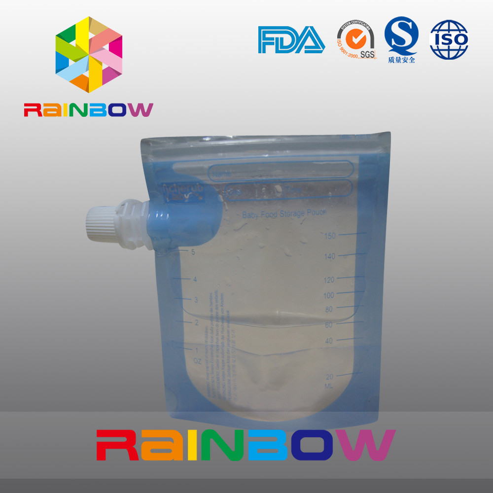 Transprent parteggia sacchetto del rinforzo per l'acqua/bevanda, Doypack con la chiusura lampo