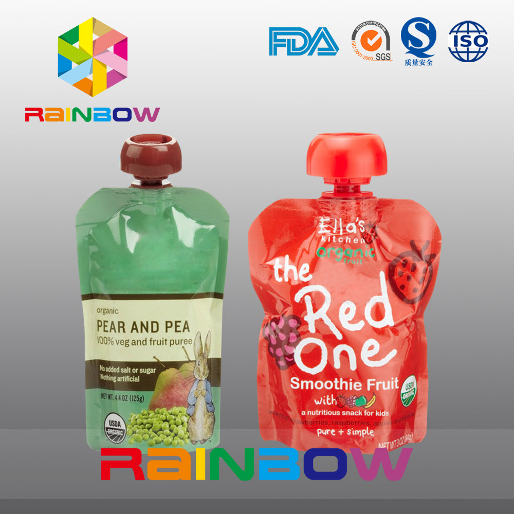 sacchetto ri--Sequeezed del becco degli alimenti per bambini di 140ml 200ml con la doppia chiusura lampo