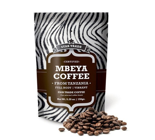 Stia sulla borsa di caffè del di alluminio di Matt con la chiusura lampo, borse dell'alimento delle borse di caffè di Brown