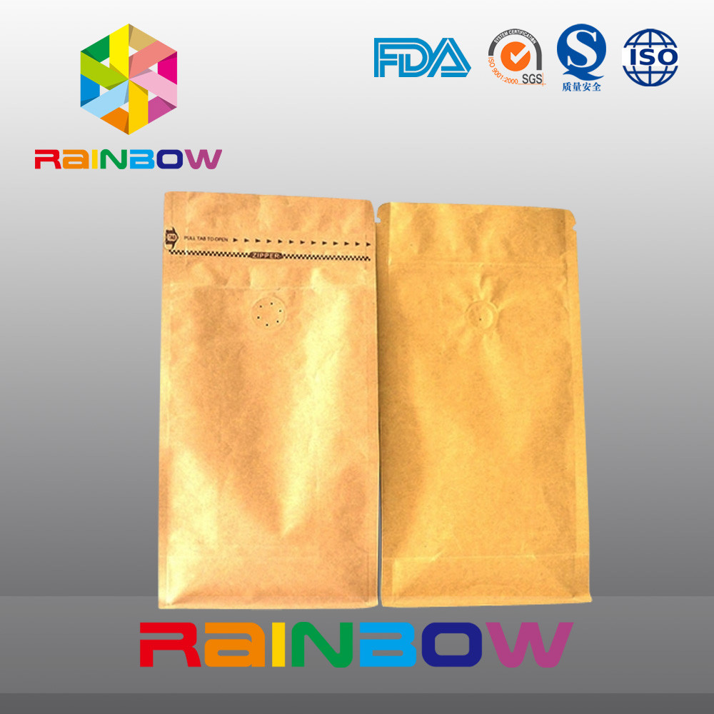 Il rinforzo inferiore sta sulle borse a chiusura lampo per caffè che imballa con la valvola