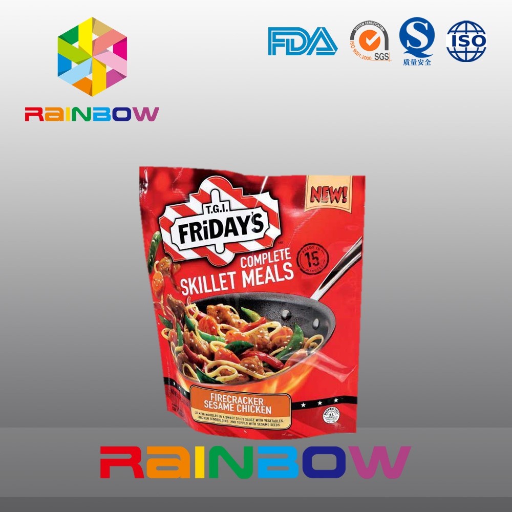 Sacchetti di plastica a chiusura lampo diritti di auto del commestibile che imballano la borsa della storta