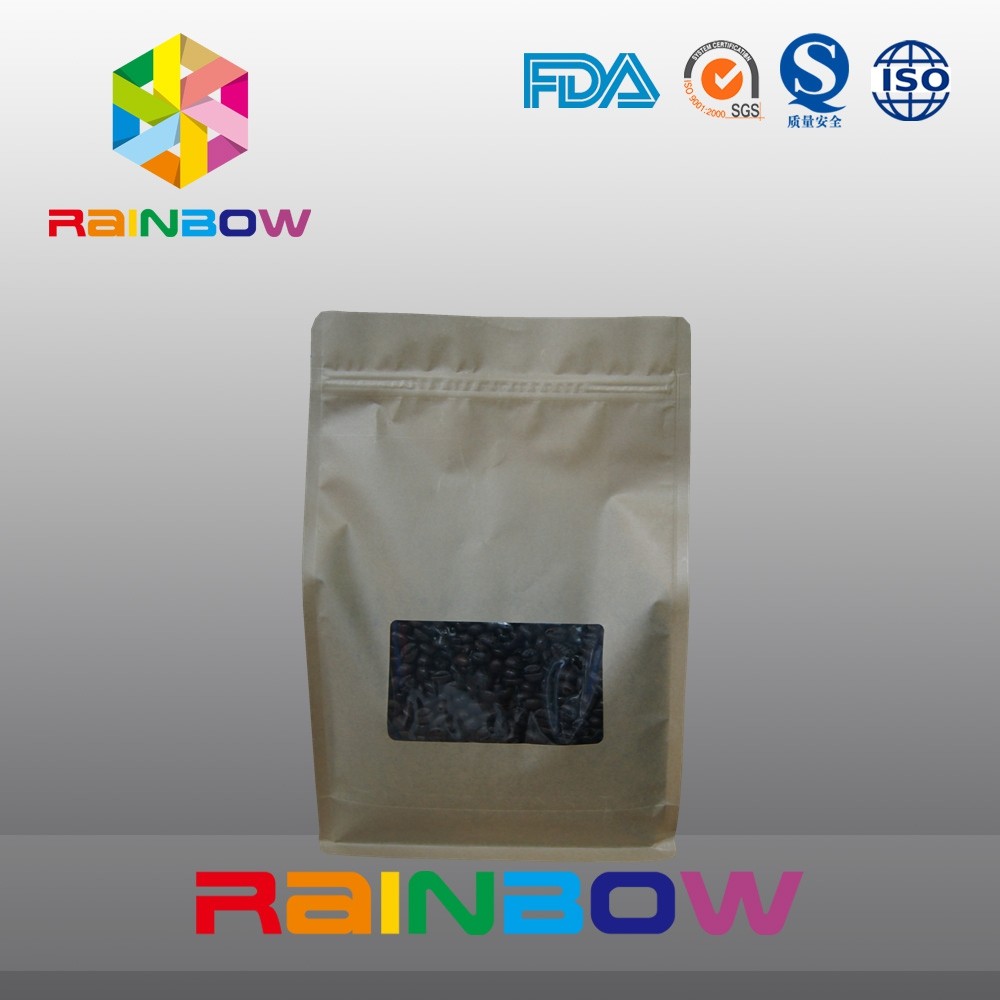 Il sacchetto laterale del caffè della guarnizione della carta kraft 8, rinforzo inferiore insacca l'imballaggio arrostito del chicco di caffè