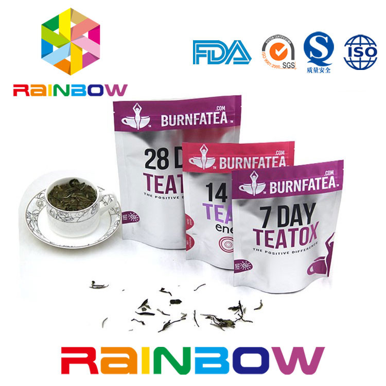 Biodegradabile stia sulla borsa dell'imballaggio del tè laminata chiusura lampo di Mylar del sacchetto del tè