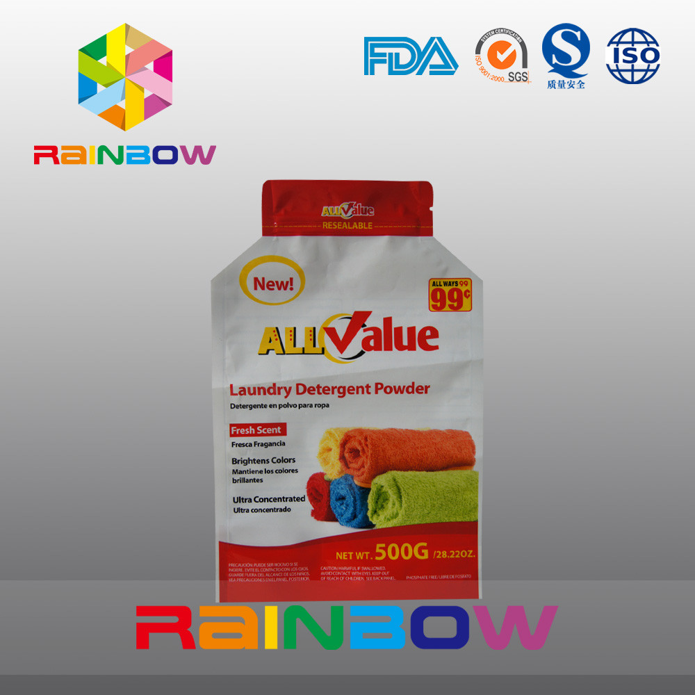 Su misura stampando la borsa di imballaggio di plastica per la polvere del detersivo di lavanderia 500g/detersivo