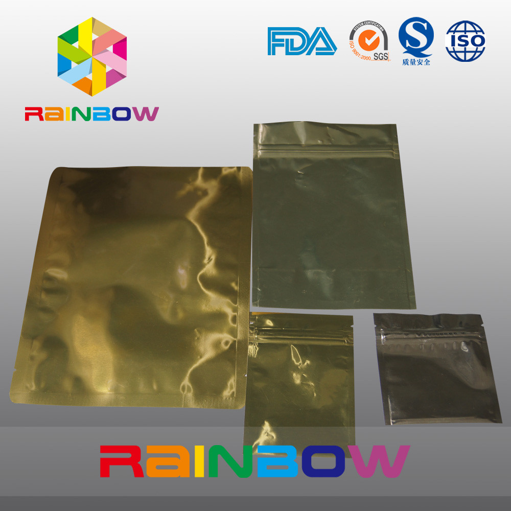 Imballaggio statico del sacchetto della chiusura lampo della borsa del di alluminio dell'oro anti per i prodotti elettronici