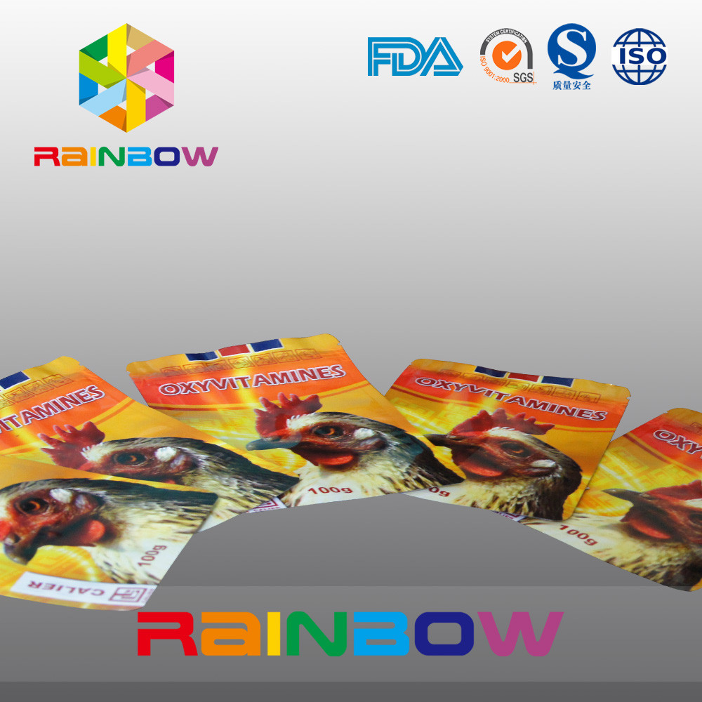 Sacchetto dell'alimento per animali domestici di rotocalcografia con la chiusura lampo/borsa sigillabile ri- dell'alimento animale