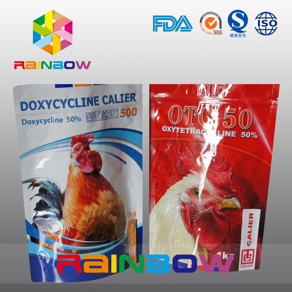 L'abitudine il vostro proprio logo sta sul sacchetto di stoccaggio alimento di Tukey/dell'animale domestico con la chiusura lampo