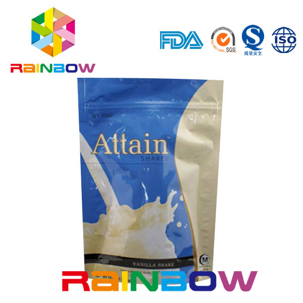 Lisciamento del sacchetto stampato di Packaigng della polvere del proteina del siero del di alluminio con la chiusura lampo