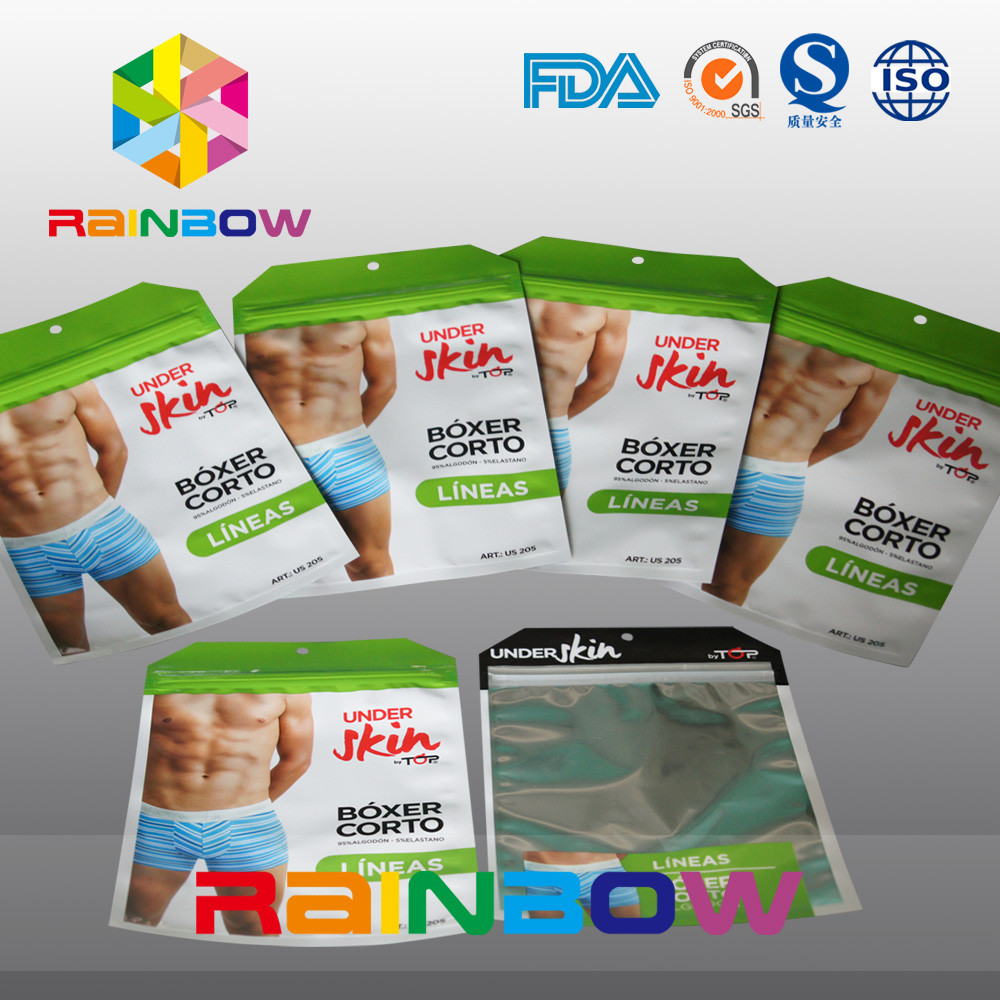 Sacchetto a chiusura lampo della stagnola di Mylar per l'imballaggio abbigliamento/del regalo/borsa a chiusura lampo di Noni/il sacchetto plastica della biancheria intima