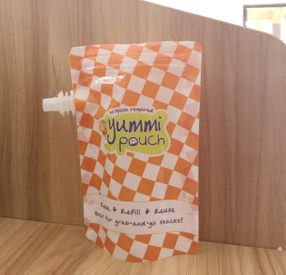 borse d'imballaggio della chiusura lampo del yogurt degli alimenti per bambini del sacchetto laterale riutilizzabile libero del becco di 80ml Pba