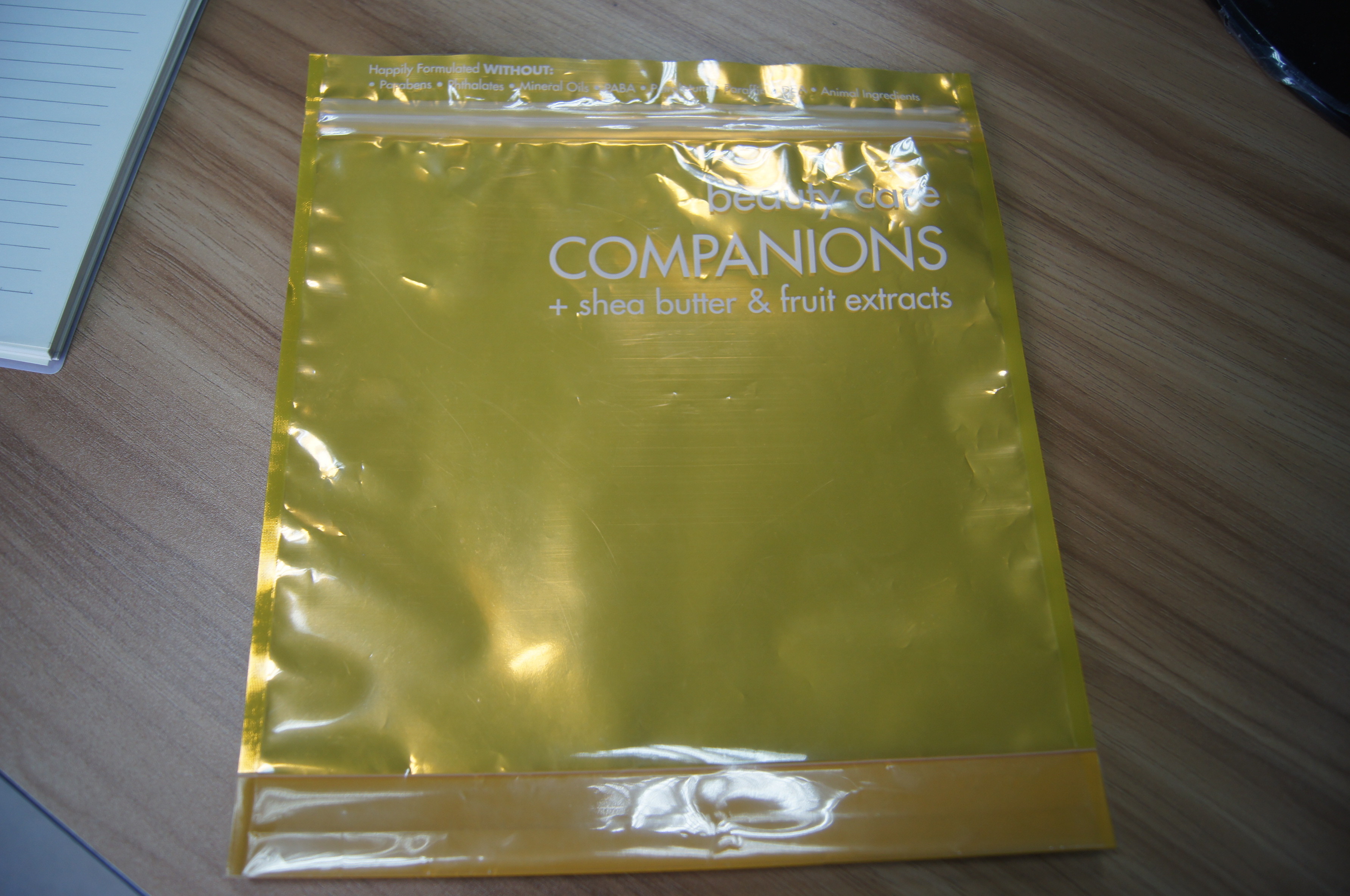 Borsa d'imballaggio cosmetica di plastica dell'esposizione anteriore trasparente con la chiusura lampo