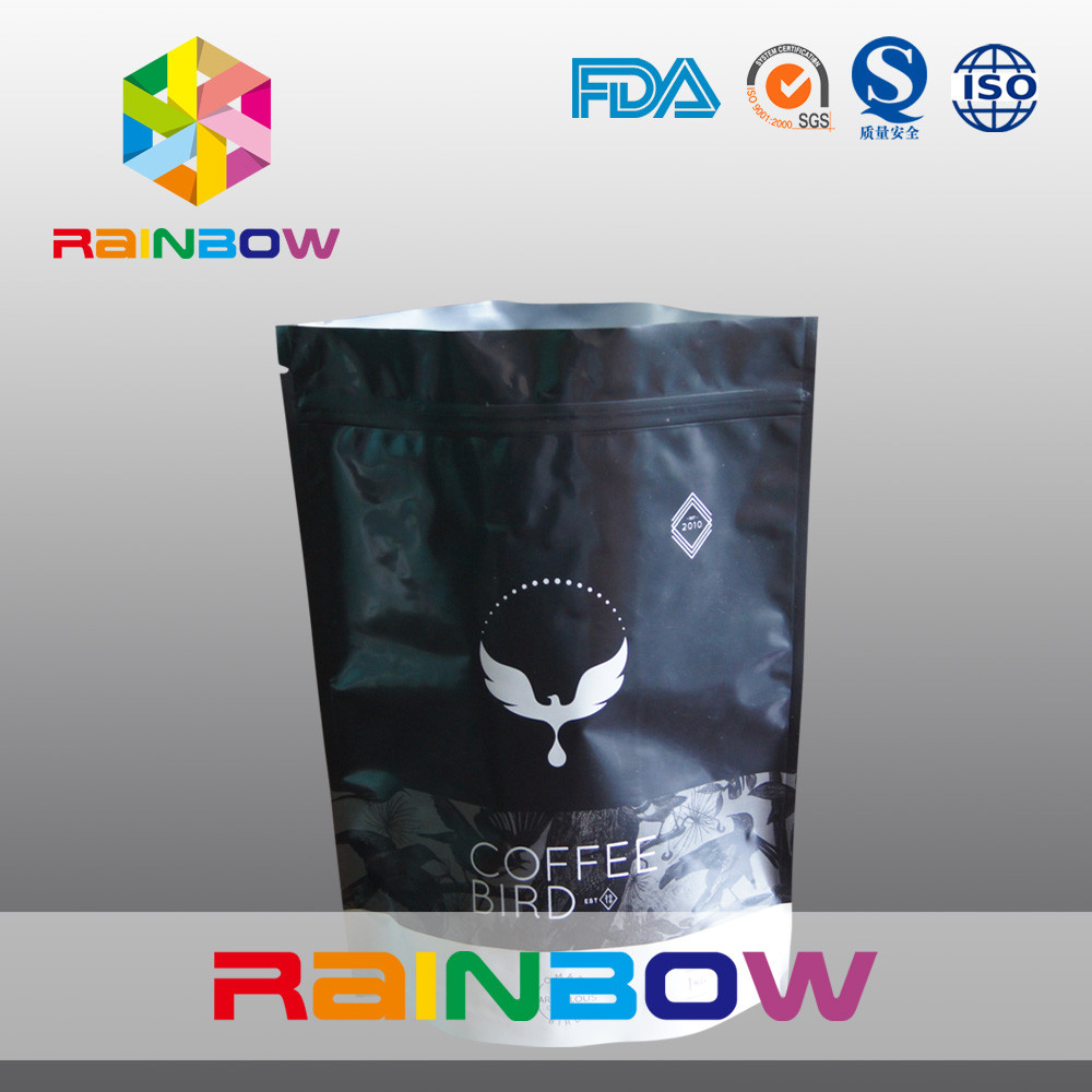 250g di stampa su ordinazione Matt stanno sulle borse a chiusura lampo del chicco di caffè con la valvola