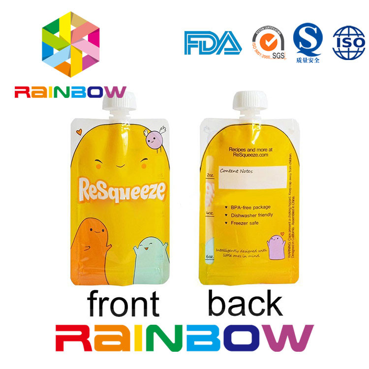 Frullato sacchetti di plastica che imballano, sacchetti del commestibile da 4 once degli alimenti per bambini