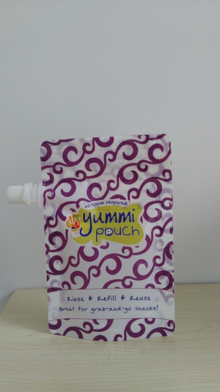 5oz su misura BPA stanno liberamente sul sacchetto degli alimenti per bambini con la chiusura lampo
