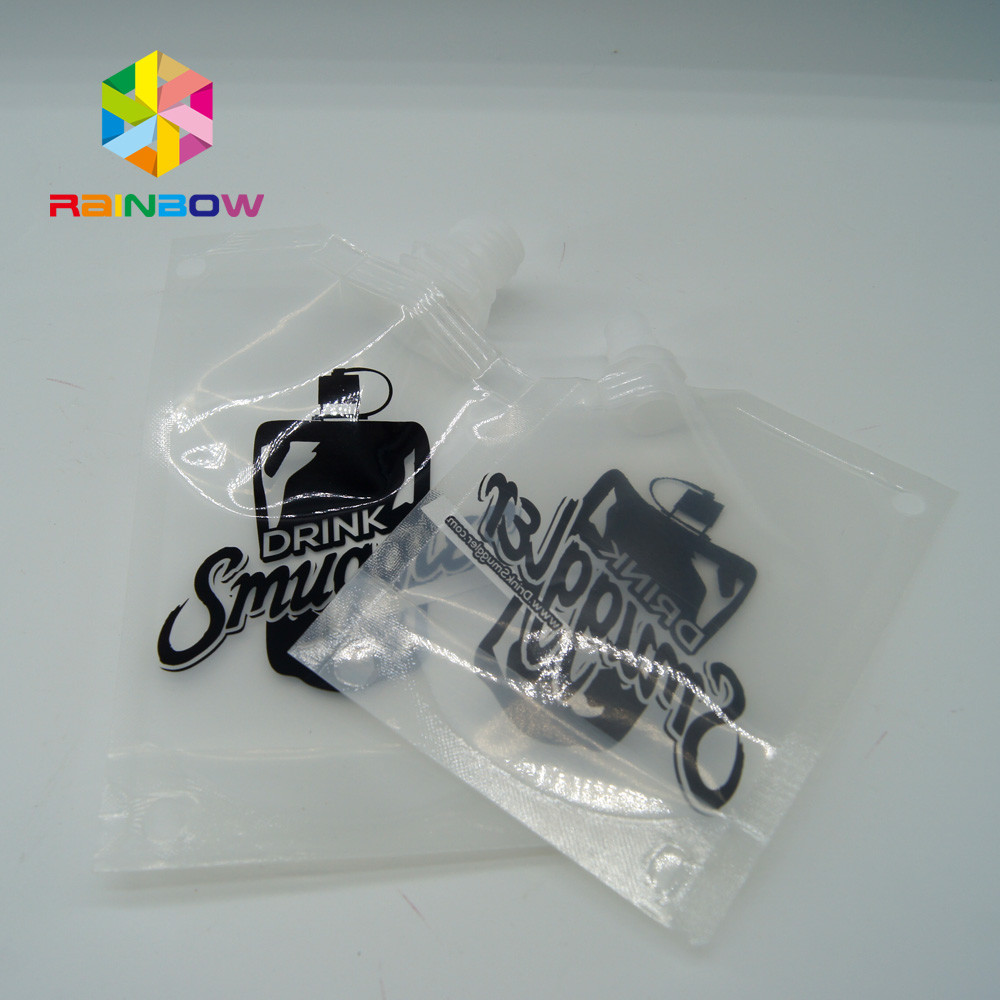 BPA liberano 4 il sacchetto di plastica trasparente riutilizzabile della boccetta/liquore del vino di Nonleakage dell'oncia 8OZ