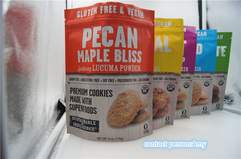 biscotto promozionale del cioccolato di 2017 nuove progettazioni che imballa il sacchetto del formaggio di bag/10oz con la chiusura lampo