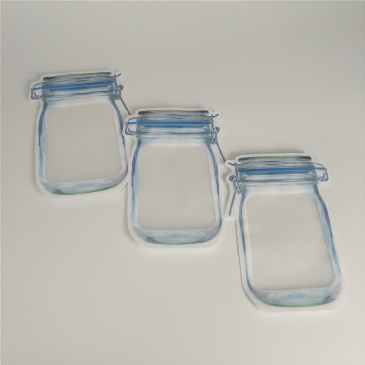 Borsa in Mylar fustellata a forma personalizzata 3,5 g Borsa a prova di odore olografico con chiusura lampo