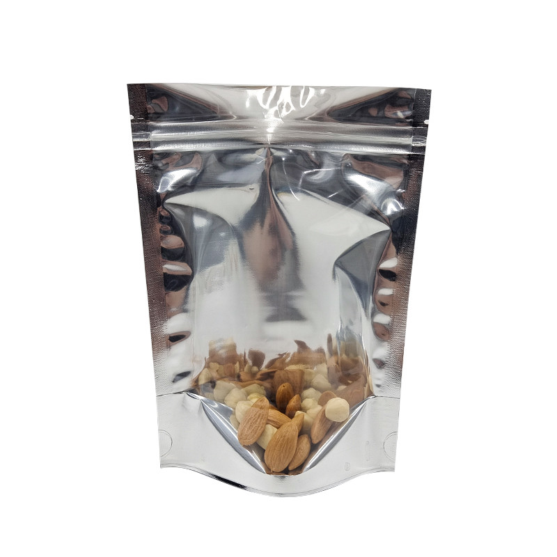 di alluminio di CMYK che imballa la finestra Front Silver Back Stand Up della radura di Mylar Doypac risigillabile