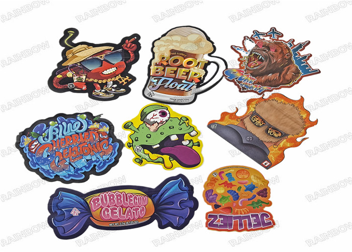 Mylar commestibile insacca il sacchetto di plastica a forma di pecial tagliato con le borse a chiusura lampo del biscotto di 3.5g Candy