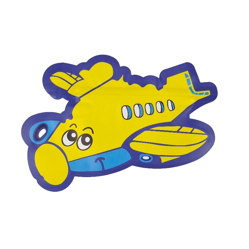 Chiusura lampo di forma irregolare speciale tagliata di stampa olografica della borsa 3.5g 7g di Mylar