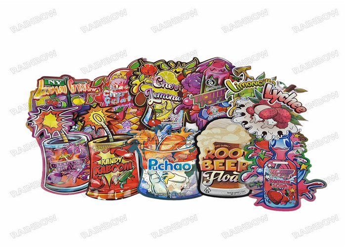 3.5g Edibile Stampa digitale Imballaggio alimentare Sacchetto stand up Ziplock Sacchetti di plastica a prova di odore