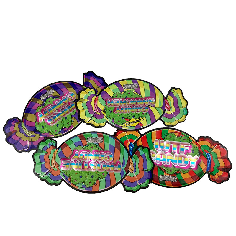 Stampa del logo su misura 1/8 oz sacchetti Mylar a prova di bambini 3.5g biscotti commestibili ricapribili sacchetto di uscita Mylar gommoso