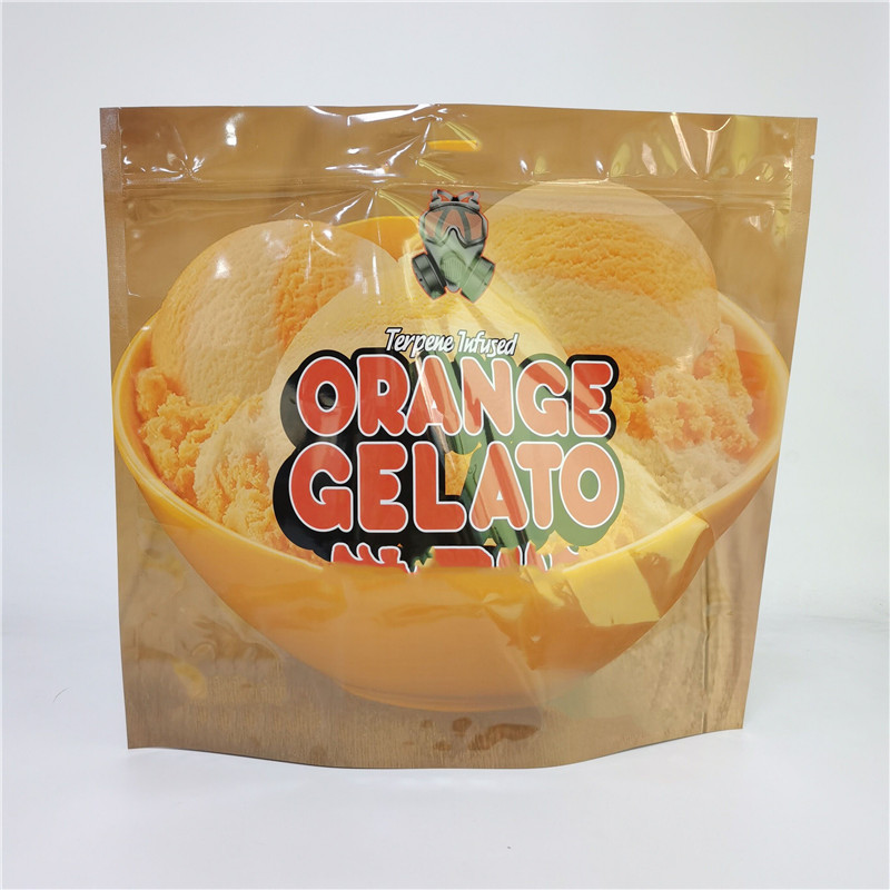 Borsa per stampa digitale 3.5G 1LB Soft Touch Borsa olografica alta barriera antiodori a prova di bambini Zipper Stand Up Bags