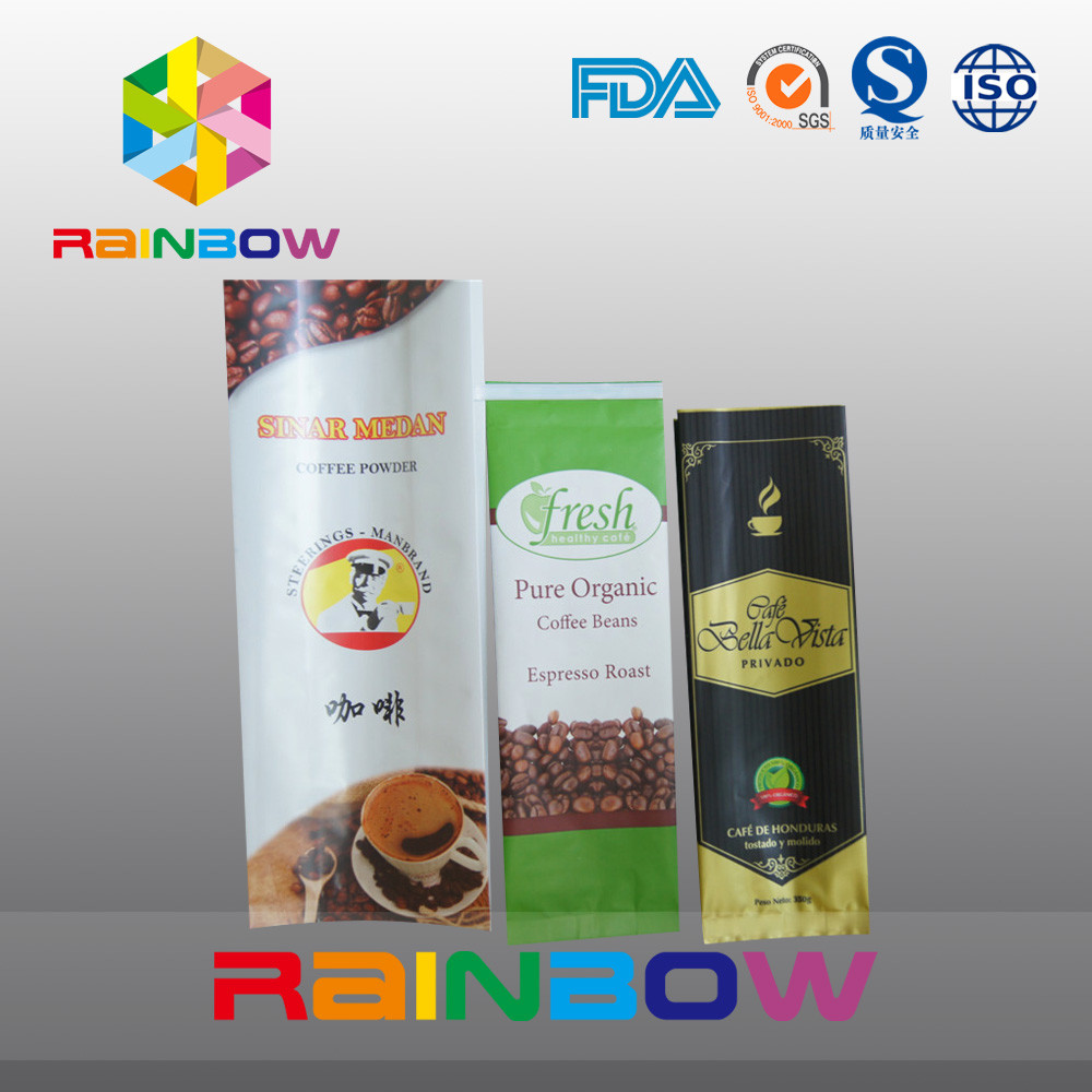 borsa d'imballaggio del caffè laterale bianco del rinforzo 12oz con la valvola/la stampa su ordinazione