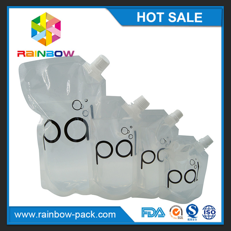 4oz/8oz/16oz trasparenti stanno sul sacchetto del vino con il becco libero di BPA