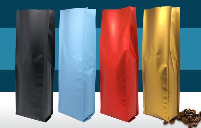 Abitudine all'ingrosso borsa del caffè macinato del rinforzo del lato da 12 once/borsa chicco di caffè con la valvola