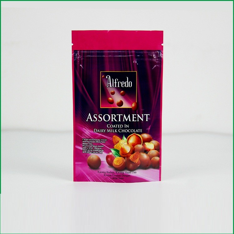 Su ordinazione stia sulla borsa della chiusura lampo con il logo per cioccolato/borsa d'imballaggio del cioccolato