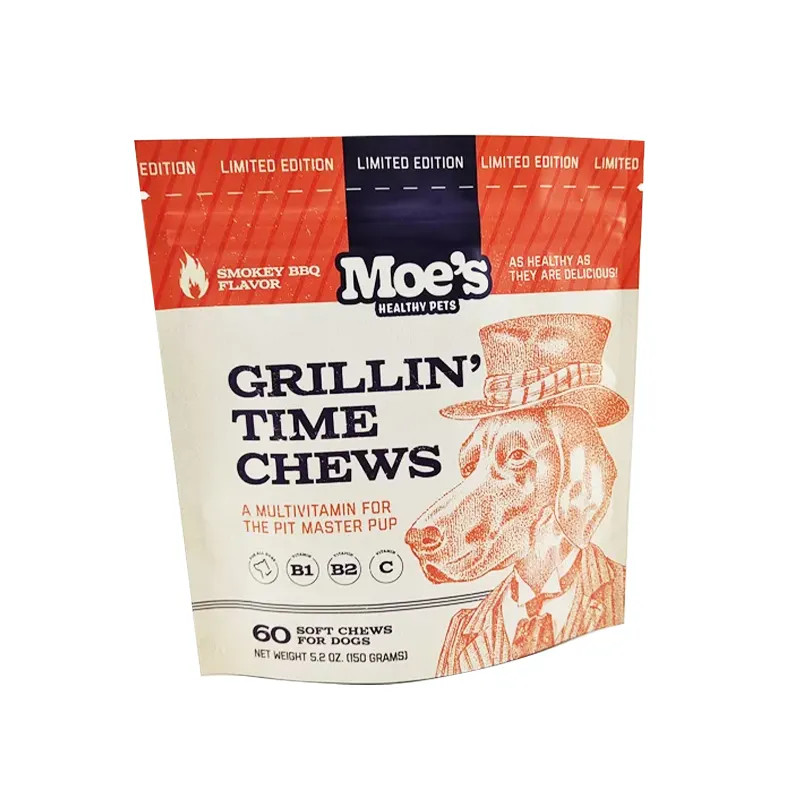 Sacchetto per mangimi per animali con tacca a lacrime per sacchi di imballaggio di dolci per cani