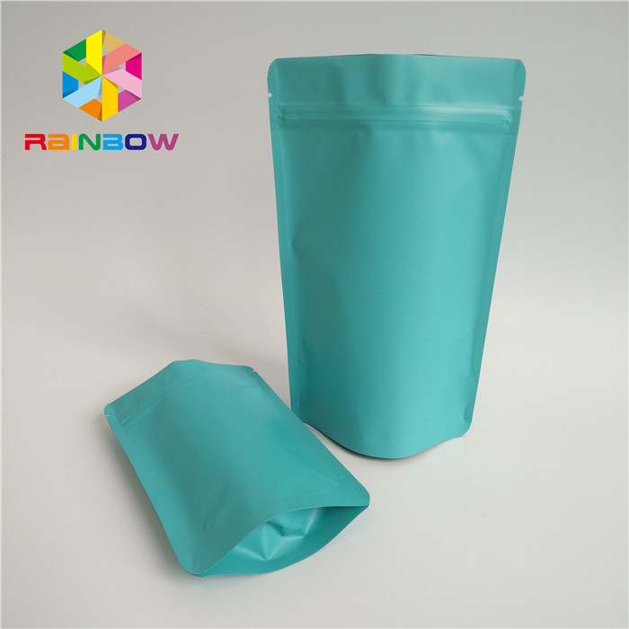 Bustine di tè verdi naturali che imballano la chiusura lampo diritta di auto di superficie della metallina