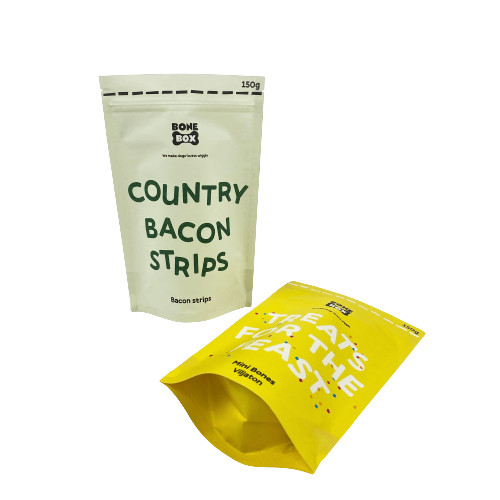 Borsa di imballaggio per chicchi di caffè biodegradabile carta kraft riciclabile borsa di caffè stand up