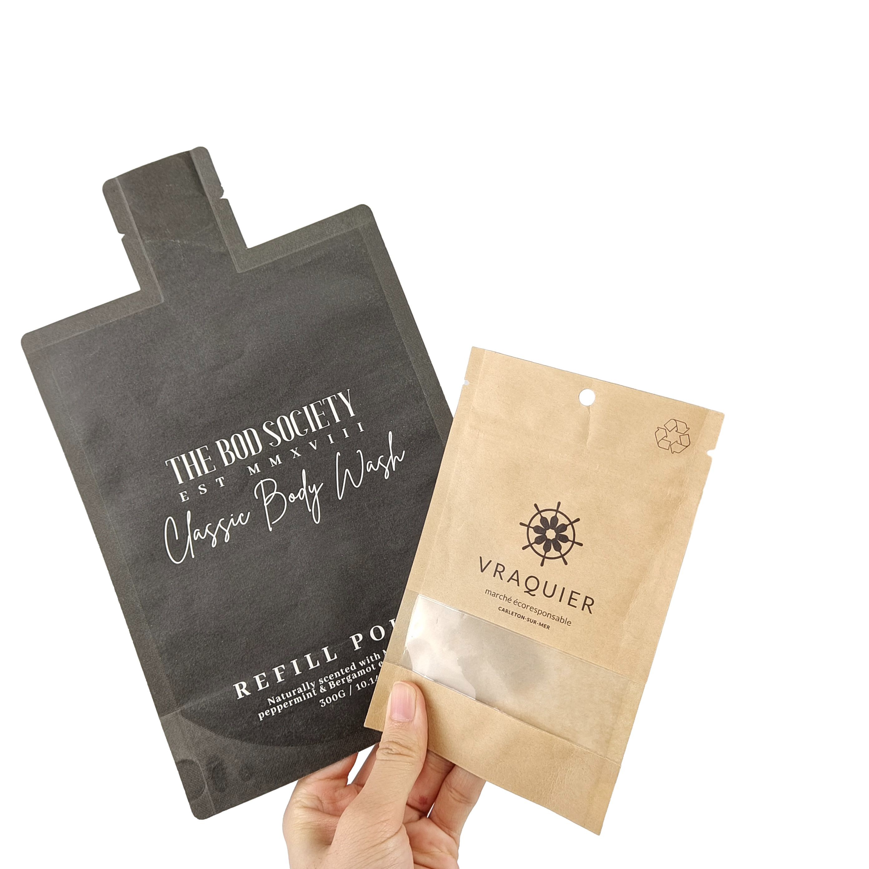 Sacchetti di sigillo a cura di Mylar, a prova d'odore, di foglio metallico piatto, sacchetto di vetro ghiacciato, con buco a tre lati