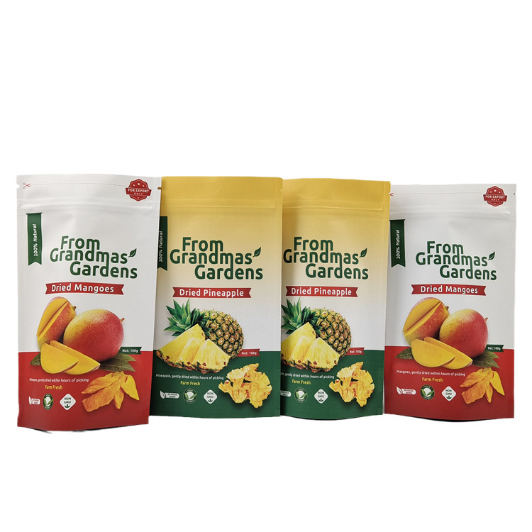 Logo personalizzato carta Kraft Stand Up sacchetto di qualità alimentare biodegradabile sacchetti antiodore con logo