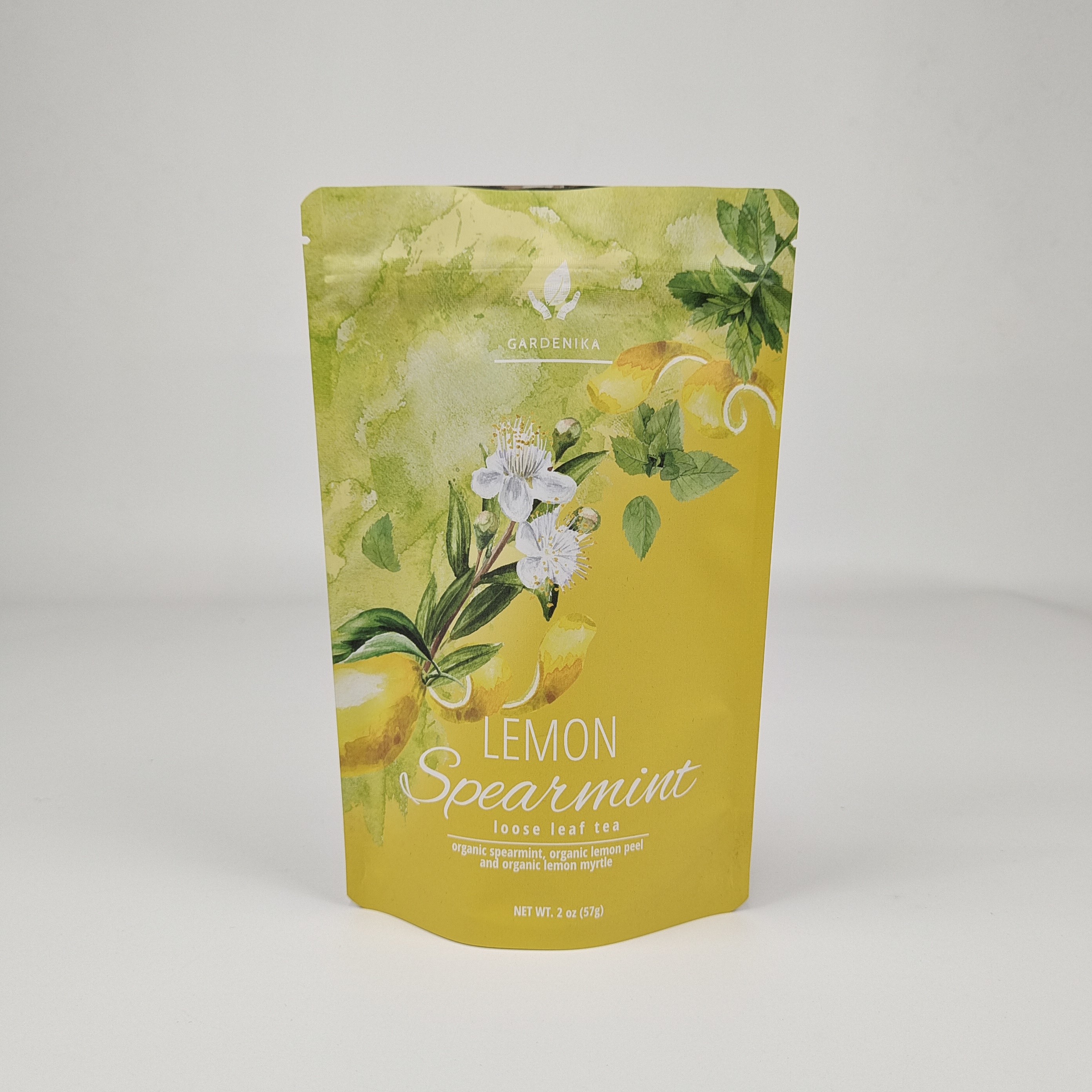 Stampa su misura Matte Yellow Stand Up Bag Aluminum Foil Mylar Bag Tea Food Packaging Sacchetti di plastica con ziplock